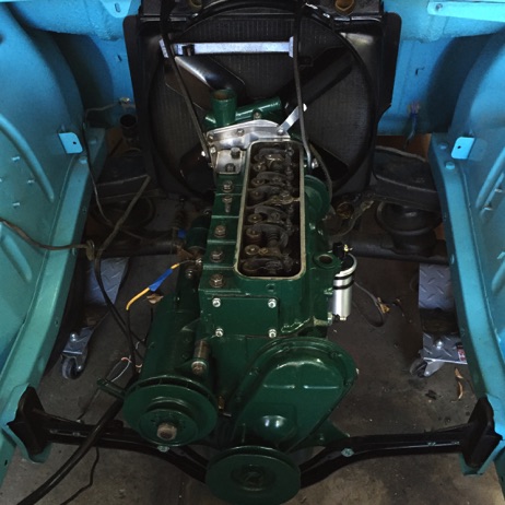 New head from the Gordini engine installed