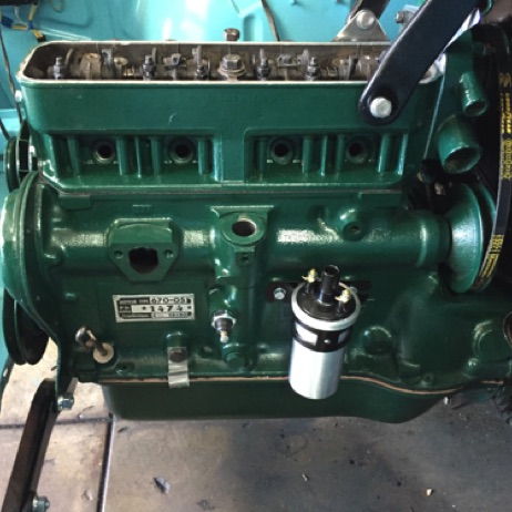 Engine painted British Racing Green