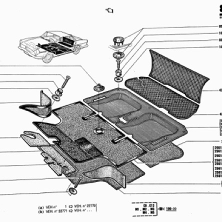 Shop manual drawing of mat